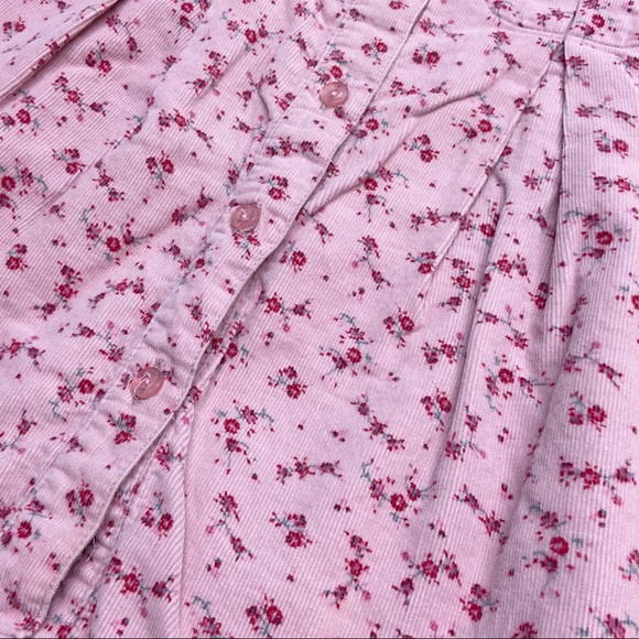 🔴SOLD Izod Corduroy Dress Button Down Long Sleeve Floral - Picture 3 of 5